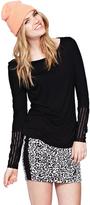 Thumbnail for your product : Love Label Mesh Stripe Sleeve Jersey Top