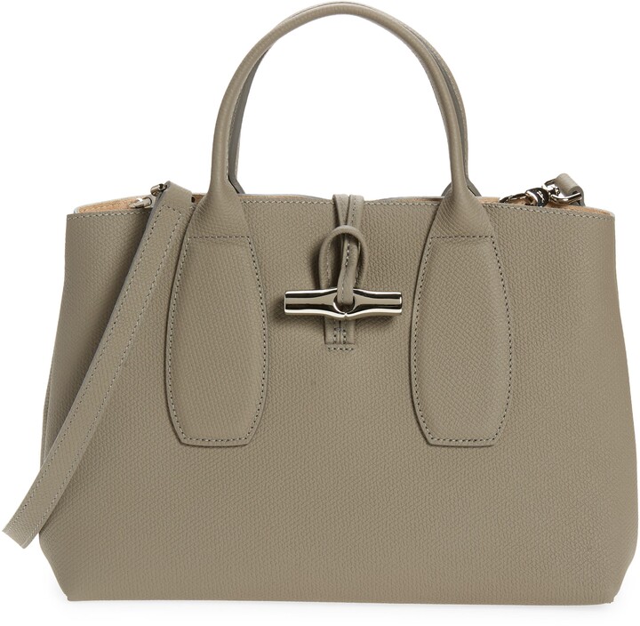 Longchamp Roseau Box Leather Crossbody Bag
