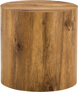 SnugglySolace Cylindrical Table With Charming Pattern - Material, 15.97 In Size, 15.78 Lb Suited For Coffee, Dining, Work, Writing Enticing Design All Directions, M