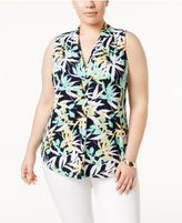 Thumbnail for your product : Charter Club Plus Size Printed V-Neck Top, Created for Macy's