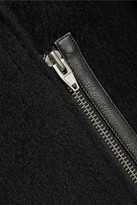 Thumbnail for your product : Alexander Wang T by Leather-trimmed wool and alpaca-blend coat
