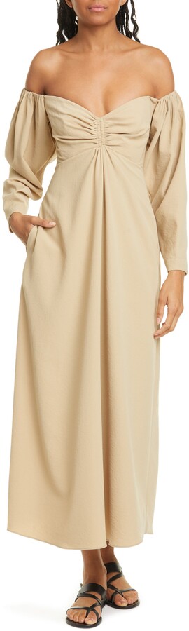 A.L.C. Calley Long Sleeve Off The Shoulder Maxi Dress - ShopStyle