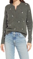 Thumbnail for your product : Madewell Embroidered Enfield Half-Zip Sweater