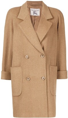 Burberry Pre-Owned 1990-2000s Double-Breasted Thigh-Length Coat