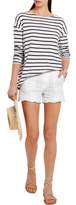 Thumbnail for your product : MiH Jeans Amas Broderie Anglaise-Trimmed Linen And Cotton-Blend Shorts