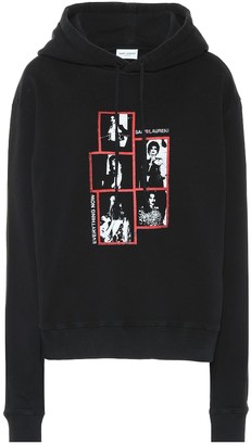 Saint Laurent Printed cotton hoodie
