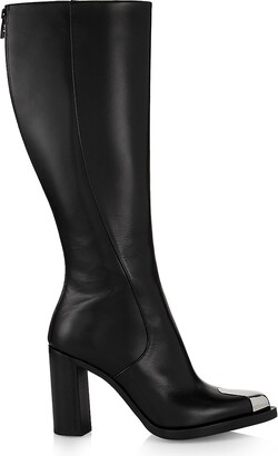 alexander mcqueen knee high boots