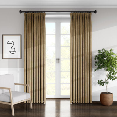 Colcha Linens Abstract Room Darkening Pinch Pleat Single Curtain Panel