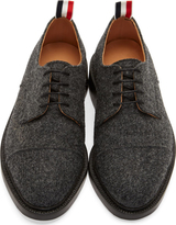 Thumbnail for your product : Thom Browne Grey Wool Gibson Derbys