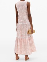 Thumbnail for your product : Heidi Klein Cape Town Plunge-neck Zebra-print Maxi Dress - Pink Print