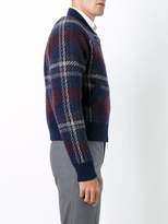 Thumbnail for your product : Thom Browne checked knit bomber jacket