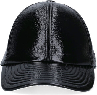 Courreges … faux leather cap Brown Faux-Leather Logo Cap by Courrèges on Sale