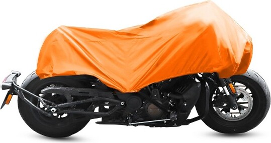 Unique Bargains Lightweight Half Cover Outdoor Waterproof Rain Dust Protector Motorcycle Cover Silver Tone XL