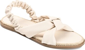 Journee Collection Kiandra Sandal Women's Sandals Ivory : 6 M, Synthetic