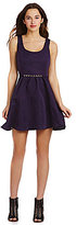 Thumbnail for your product : Teeze Me Sleeveless Lace-Inset-Back Skater Dress