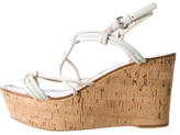 Thumbnail for your product : Prada Sport Rolled Leather Cork Platforms