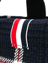 Thumbnail for your product : Thom Browne 4-Bar Checked Tote Bag