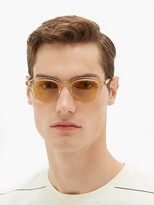 Thumbnail for your product : Lunetterie Generale - Enigma Round Acetate Sunglasses - Beige