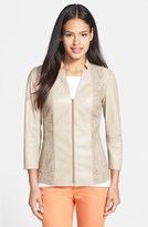 Thumbnail for your product : Lafayette 148 New York Laser Cut Leather Jacket