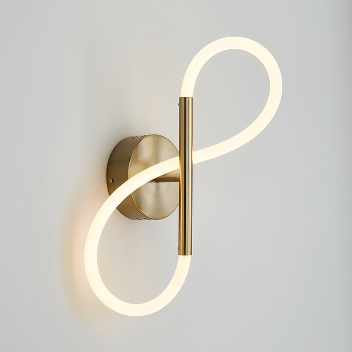 Dunelm Flexi Integrated LED Wall Light 50cm Gold - ShopStyle
