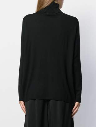 Allude ribbed roll neck jumper