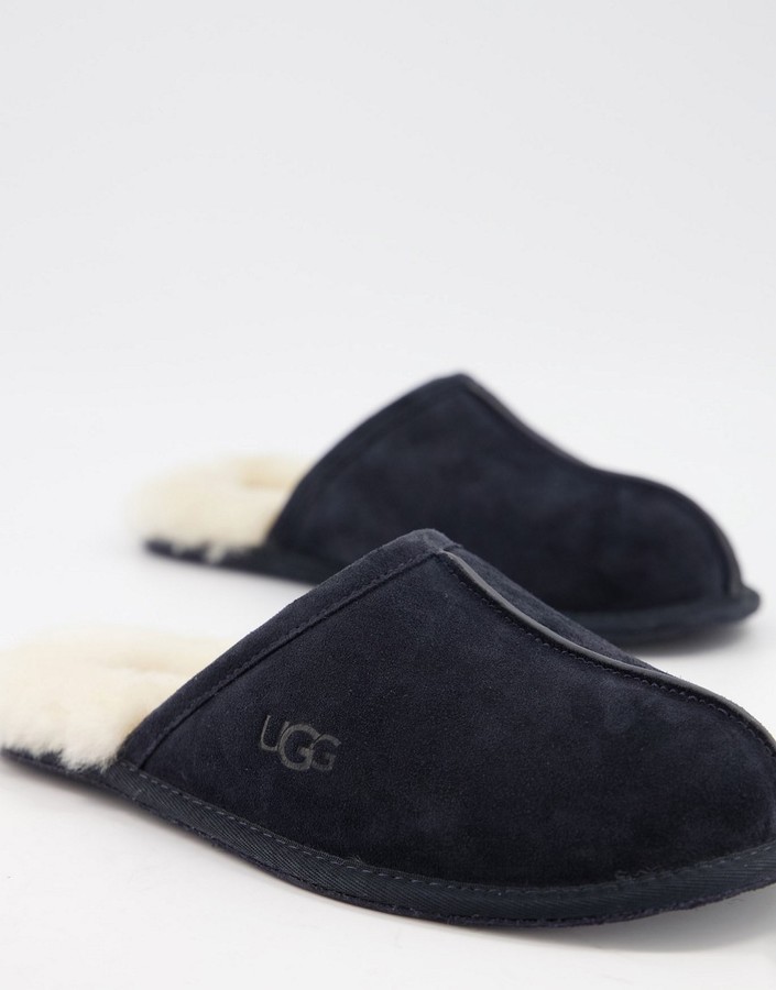 UGG Scuff slippers in navy suede - ShopStyle