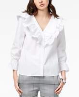 Thumbnail for your product : J.o.a. Ruffled Cotton Shirt