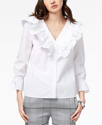 J.o.a. Ruffled Cotton Shirt