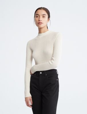 Calvin Klein Women's White Sweaters | ShopStyle