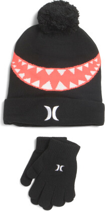 TJMAXX Boys 2Pc Grin Hat And Gloves Set, Acrylic