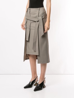 Rokh Layered Midi Skirt