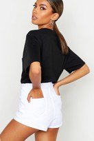 Thumbnail for your product : boohoo High Rise Denim Stretch Short