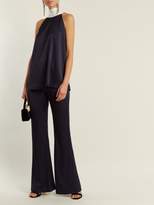 Thumbnail for your product : Galvan Wide-leg High-rise Satin Trousers - Womens - Navy