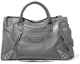 Balenciaga Metallic Edge City Textured-leather Shoulder Bag