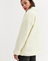 Thumbnail for your product : Daisy Street jacket with toggles in teddy fleece