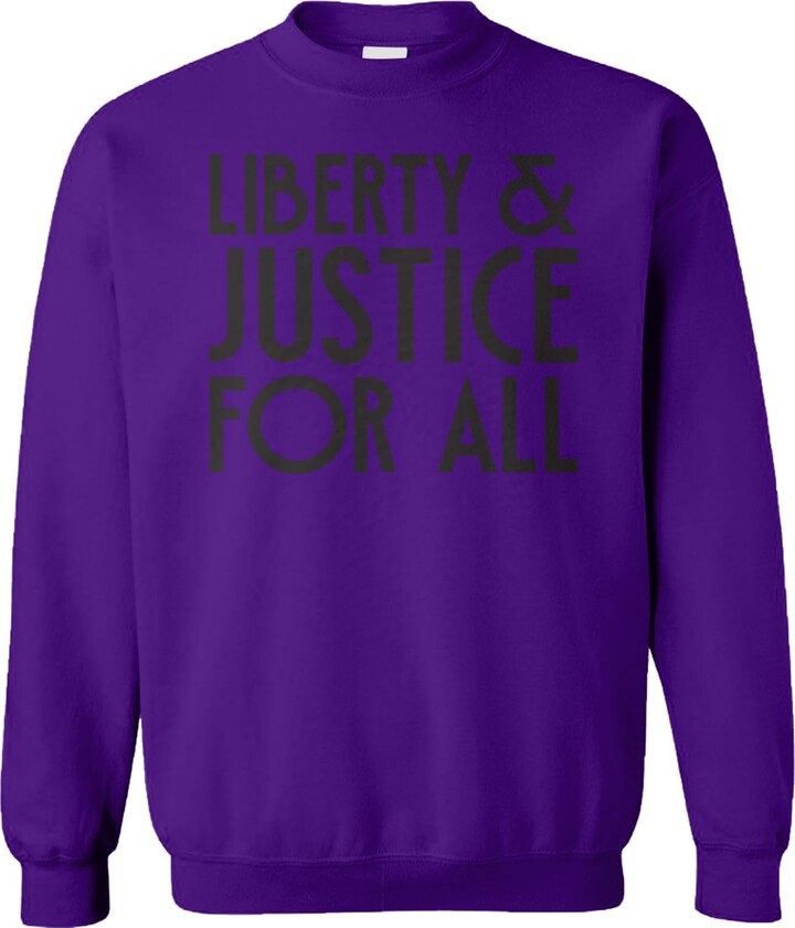 Tcombo Liberty & Justice For All - USA Protest Unisex Crewneck Sweatshirt (Royal
