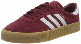 burgundy adidas trainers womens