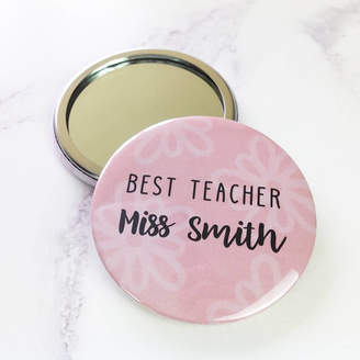 Jagsbery Best Teacher Personalised Pocket Mirror