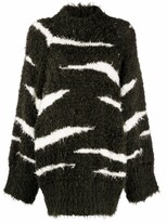 Thumbnail for your product : ATTICO Zebra-stripe jumper dress