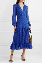 Thumbnail for your product : Saloni Devin Ruffle-trimmed Tiered Fil Coupe Silk-chiffon Midi Dress