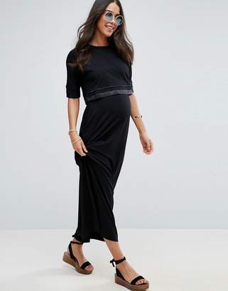 ASOS Maternity - Nursing Maternity Tall Nursing Double Layer Maxi Dress
