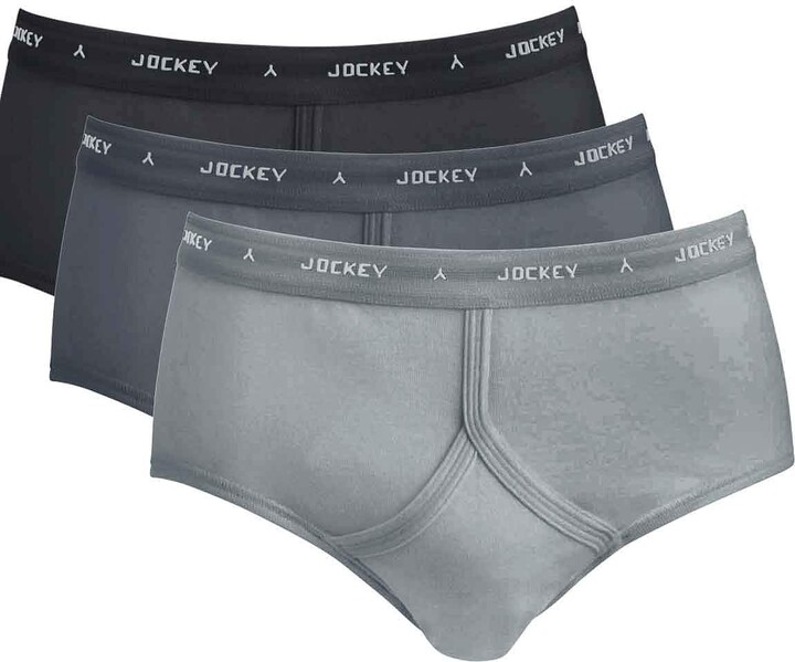 Jockey Mens Classic 3-Pack Cotton Rib Y-Front® Brief Underwear
