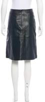 Thumbnail for your product : Paul Smith Leather Knee-Length Skirt