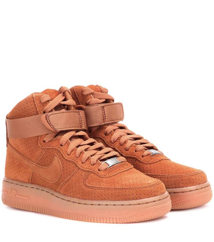 Nike Force 1 suede high-top sneakers - ShopStyle