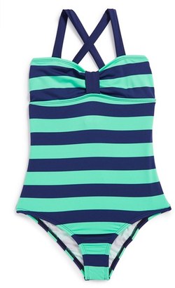 Splendid 'Marcel' Stripe One-Piece Swimsuit (Big Girls)