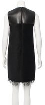 Thumbnail for your product : Calvin Klein Collection Leather-Accented Shift Dress