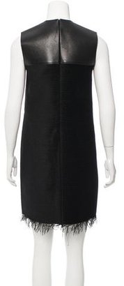 Calvin Klein Collection Leather-Accented Shift Dress