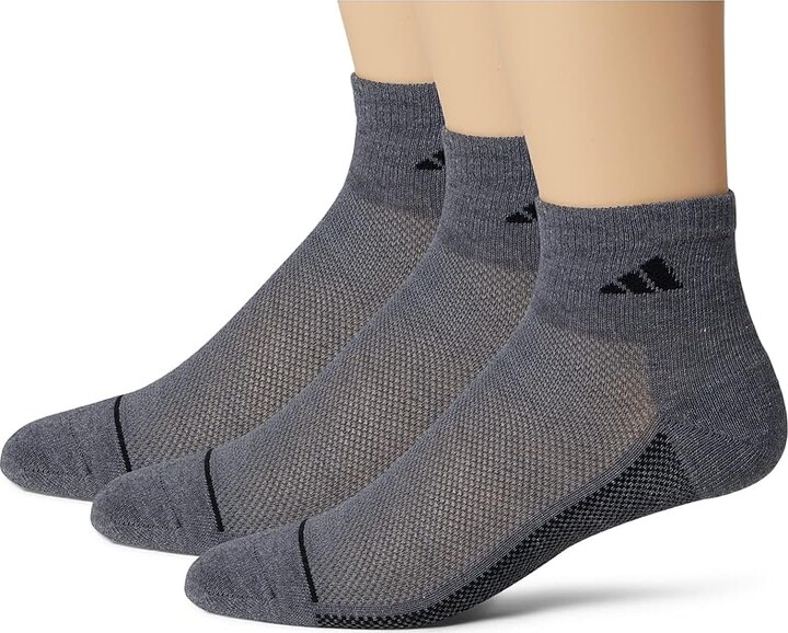 adidas Superlite Stripe 3 Low Cut Socks 3-Pair (Heather Dark  Grey/Black/Night Grey) Men's Crew Cut Socks Shoes - ShopStyle