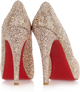 Thumbnail for your product : Christian Louboutin Very Richie 120 Swarovski crystal suede pumps