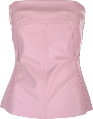 Women's Pink Leather Tops